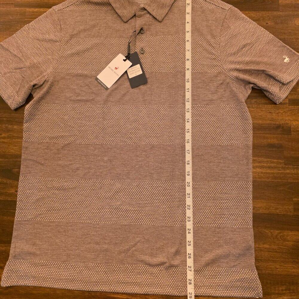 Michel Rouen Men's Performance Polo Shirt Heather Stretch Golf MRPS034 NWT - Picture 2 of 5